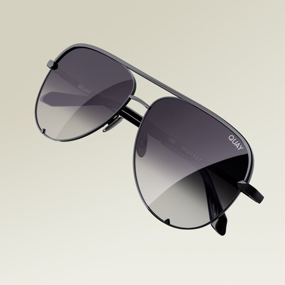 QUAY Australia High Key Wire Frame Aviator Sunglasses Shades Sunnies Glasses main image 7